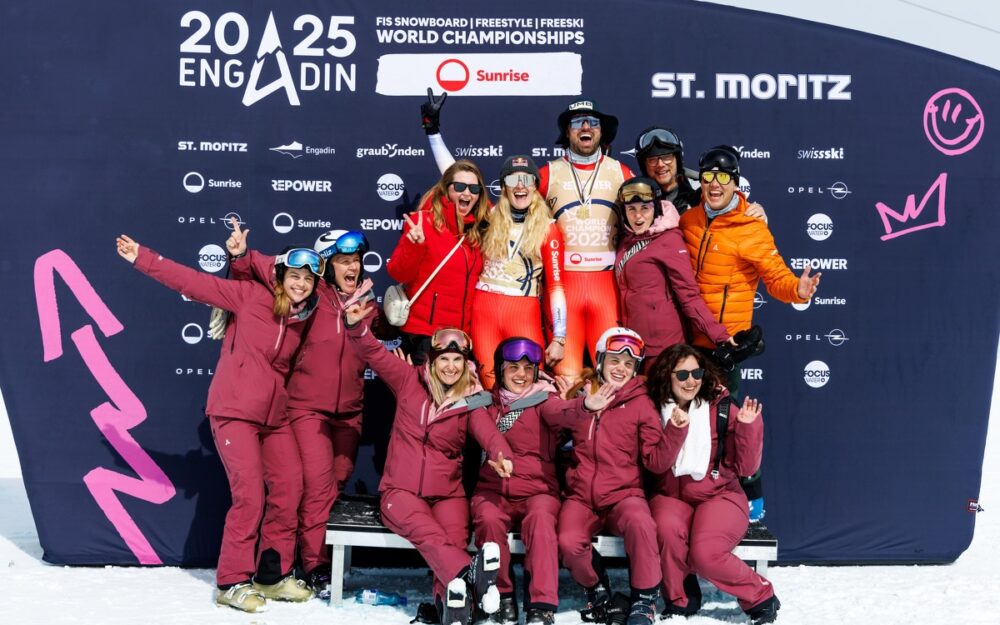 Skicross: Smith/Regez sichern sich WM-Gold im Mixed-Teamwettkampf Gold für Fanny Smith und Ryan Regez auch im Mixed-Teamwettkampf. – Foto: GEPA pictures