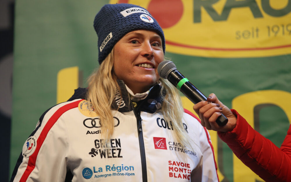 Tessa Worley, die vierfache Weltmeisterin hat sich verabschiedet Tessa Worley. – Foto: GEPA pictures