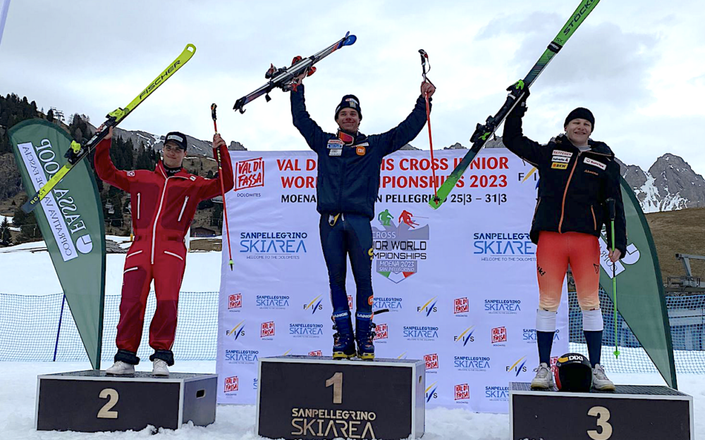 Skicross: Zwei Bronzemedaillen an den Junioren-Weltmeisterschaften für Swiss Ski Robin Tissieres (rechts) wird am Montag seine Bronzemedaille erhalten. – Fotos: zvg