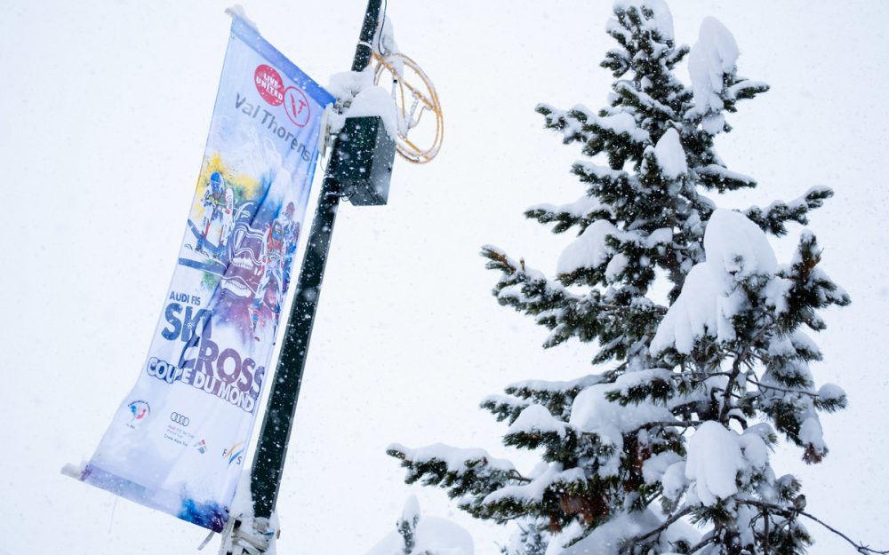 Val Thorens – heute war nur eine Qualifikation möglich Val Thorens im Schneegestöber. – Foto: GEPA pictures