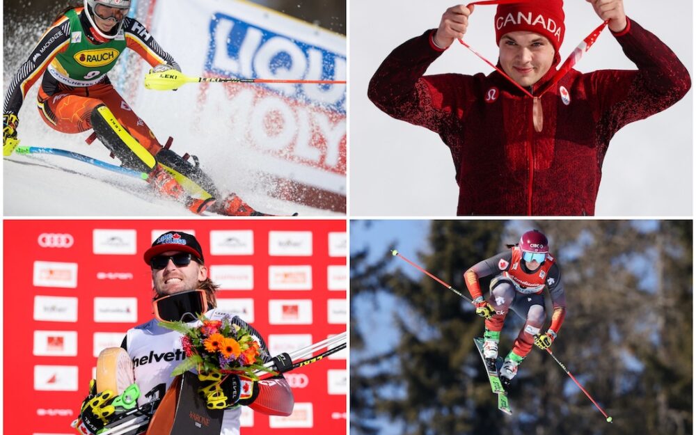 Ali Nullmeyer, Jack Crawford (oben, Ski alpin), Brady Leman und Marielle Thompson (unten, Skicross) haben die Auszeichnungen erhalten. – Fotos: GEPA pictures