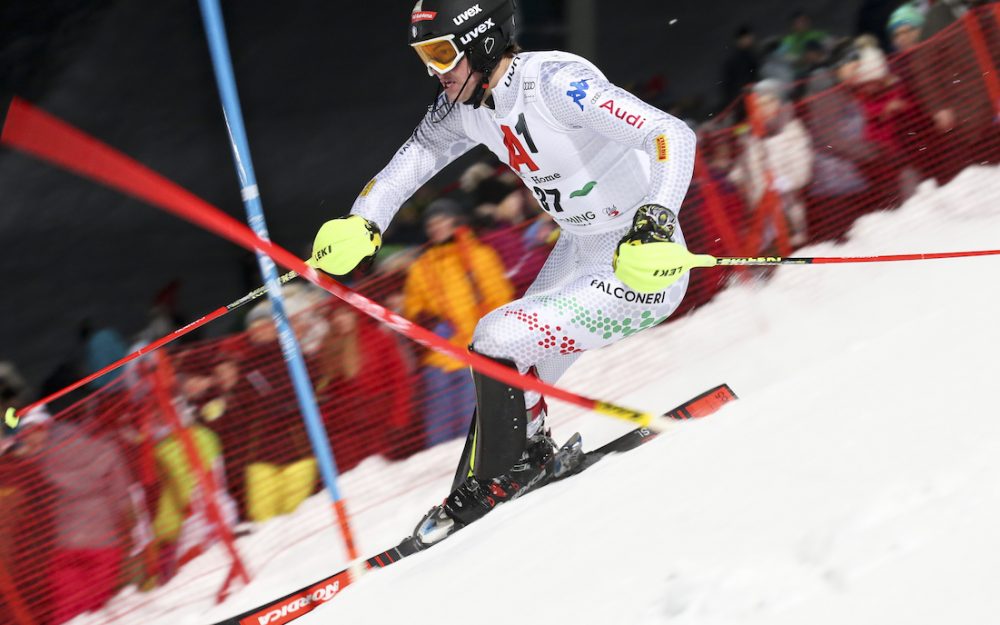 Alex Vinatzer, hier beim Weltcup-Rennen von Schladming, gewinnt Gold an der Junioren-WM, – Foto: GEPA pictures