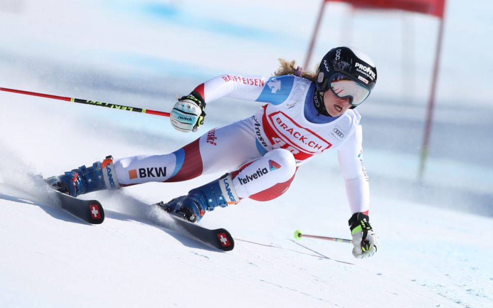 Deshalb sind im Europacup erreichte Fixplätze für den Weltcup so wichtig Vivianne Härri hat sich im Riesenslalom einen fixen Weltcup-Startplatz 2022/23 gesichert. – Foto: GEPA pictures