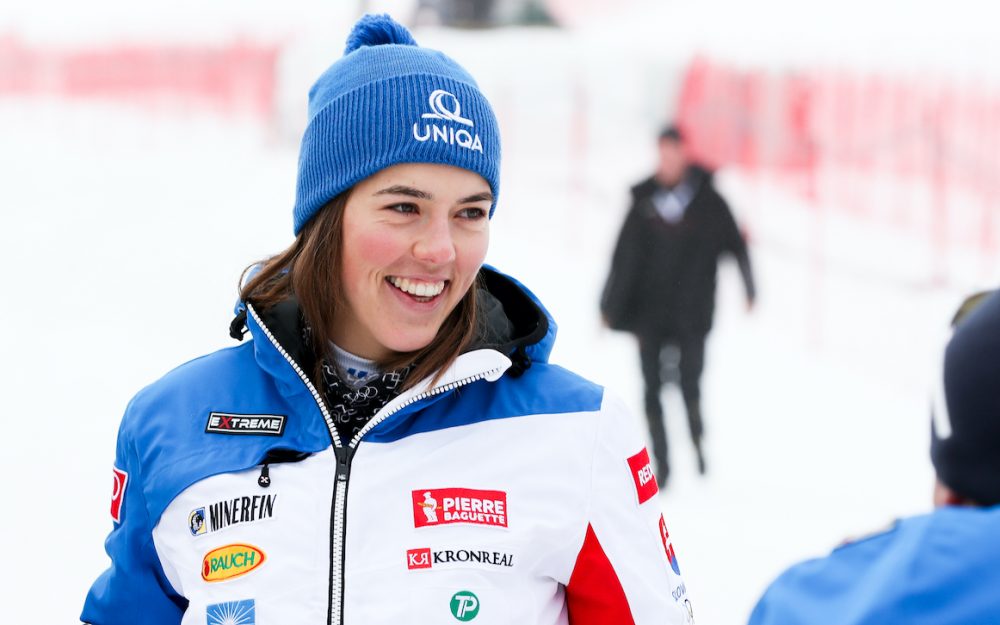 Petra Vlhova trägt die Startnummer 1. – Foto: GEPA pictures