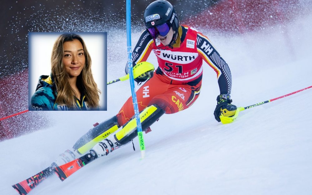 Neue Namen an der Spitze des NorAm-Cup Ava Sunshine Jemison (kleines Bild) und Liam Wallce gewinnen die Gesamtwertungen des NorAm-Cup 2021/22. – Fotos: GEPA pictures/zvg
