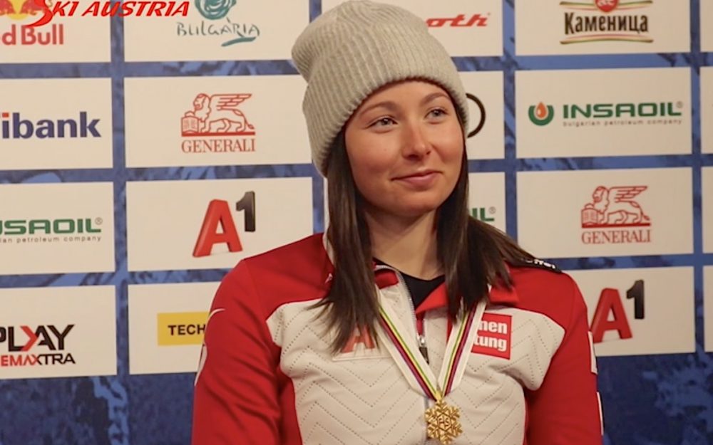Lena Wechner – nach Gold an den Junioren-Weltmeisterschaften auch Gold bei den nationalen Titelkämpfen. – Foto: Screenshot