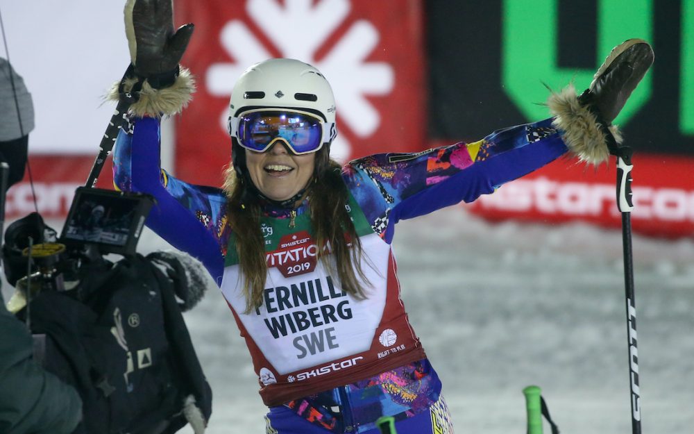 Pernilla Wiberg anlässlich eines Legenden-Rennens 2019. – Foto: GEPA pictures