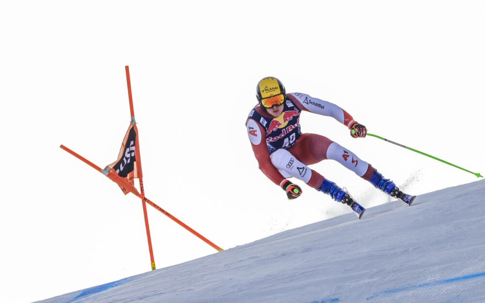 EC: Ohrfeige für die Schweizer bei ÖSV-Vierfach-Triumph Vincent Wieser (hier beim Abfahrtstraining in Kitzbühel). – Foto: GEPA pictures