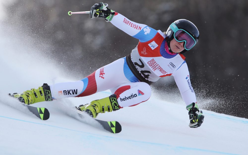 Starke Schweizerinnen im 1. Lauf Simone Wild ist nach dem 1. Lauf auf Platz 13. – Foto: GEPA pictures