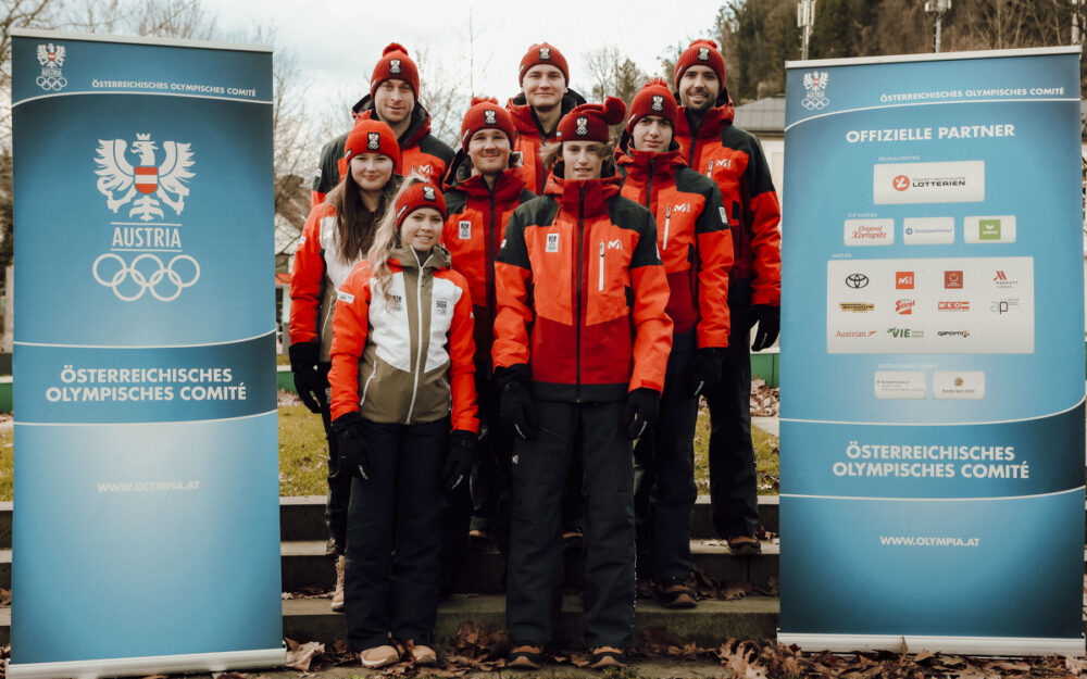 Österreichs Skicross-Delegation für die Youth Olympic Games in Gangwon. – Foto: GEPA pictures