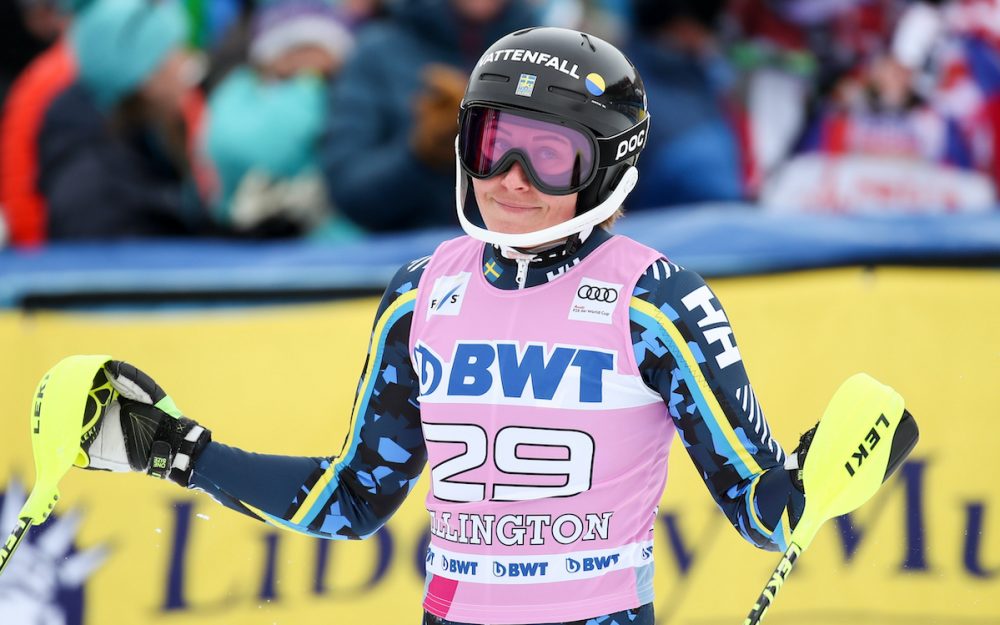 Hat genug vom Skirennen fahren: Ylva Staalnacke. – GEPA pictures