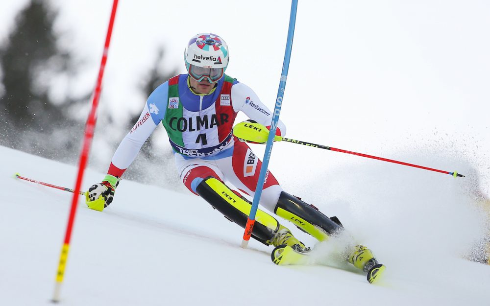 Daniel Yule liegt als bestklassierter Schweizer nach dem 1. Lauf auf Platz 4. – GEPA pictures