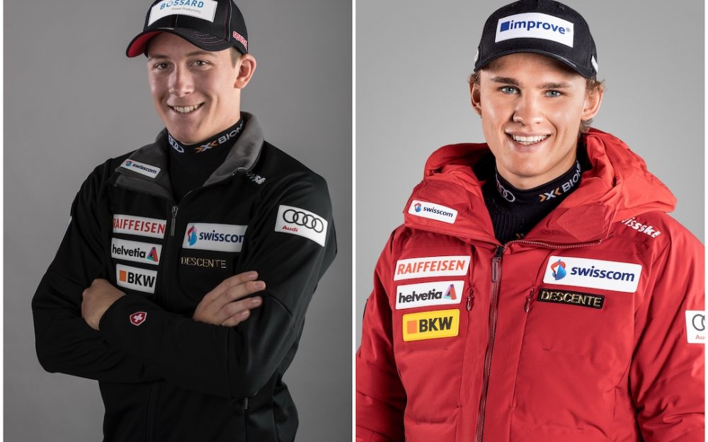 Matthias Iten und Joel Lütolf – je ein Sieg und ein zweiter Platz in Adelboden. – Fotos: Swiss Ski