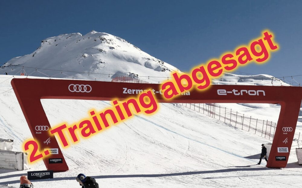 Zweites Abfahrtstraining in Zermatt abgesagt Heute kein Kaiserwetter, dafür Schneefall und Sturmböen. Deshalb: kein Abfahrtstraining in Zermatt. – Foto: GEPA pictures