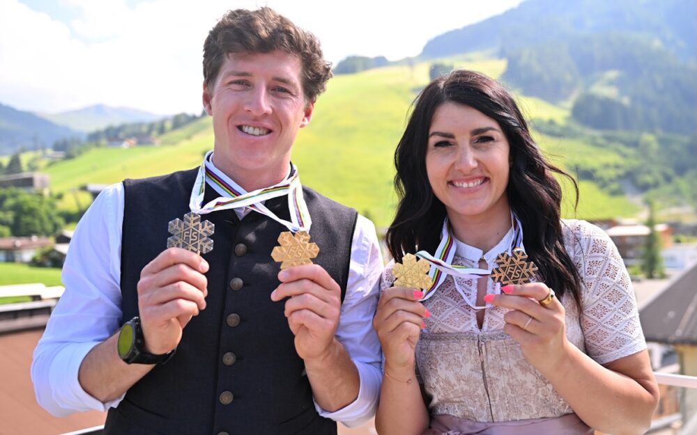 WM-Medaillen haben Raphael Haaser und Stephanie Venier in diesem Jahr schon gewonnen. Kommt jetzt noch ein Niki-Award hinzu? – Foto: GEPA pictures