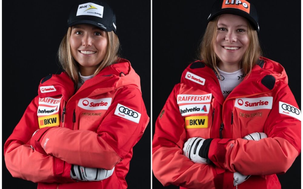 Livia Rossi (links) und Janine Schmitt stehen im Aufgebot für die Weltcup-Rennen in St. Moritz. – Fotos: Swiss Ski