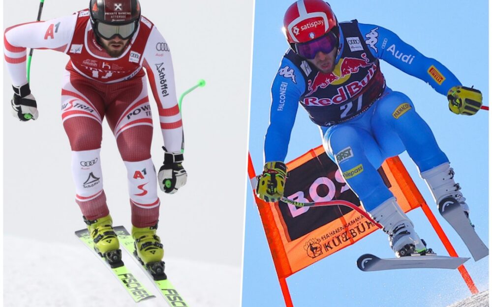 Die Speed-Fahrer sind mit einer Doppel-Abfahrt in die Saison gestartet Daniel Hemetsberger (links) und Mattia Casse (rechts) gewinnen je eine FIS-Abfahrt in Copper Mountain. – Fotos: GEPA pictures